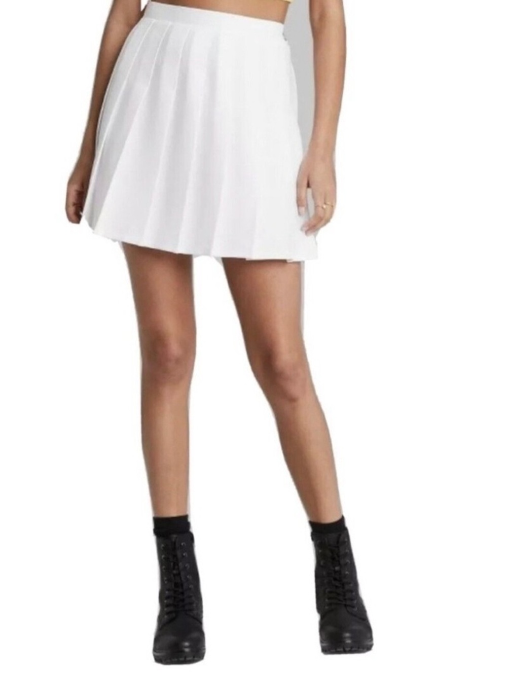 NWT Wild Fable White Pleated Tennis Mini Skirt XS Preppy Coquette Y2K